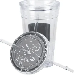 Chalkboard Tumbler with Straw - 16 oz.