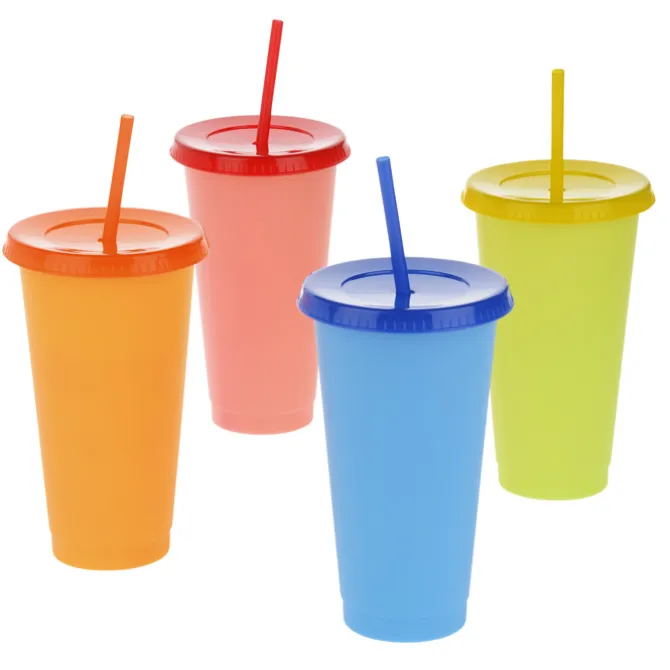 Chameleon Color Change Tumbler with Straw - 24 oz