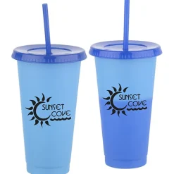 Chameleon Color Change Tumbler with Straw - 24 oz - 24 hr