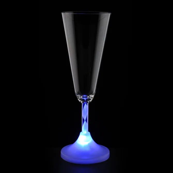 Champagne Glass with Light-Up Spiral Stem - 7 oz. - 24 hr