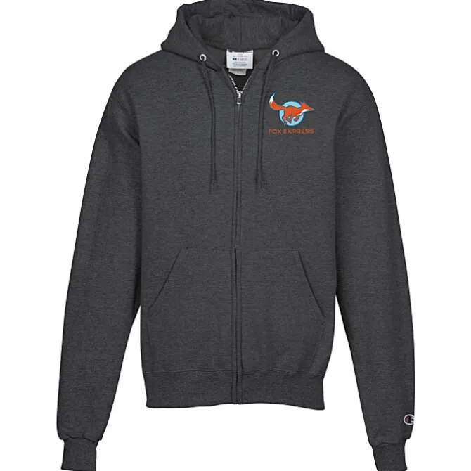 Champion Powerblend Full-Zip Hoodie - Embroidered