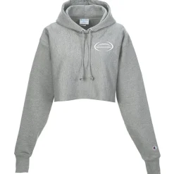 Champion Reverse Weave Cropped Hoodie - Ladies' - Screen