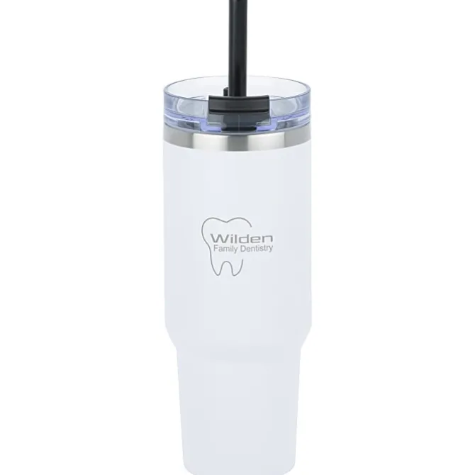 Charger Vacuum Tumbler - 40 oz - Laser Engraved