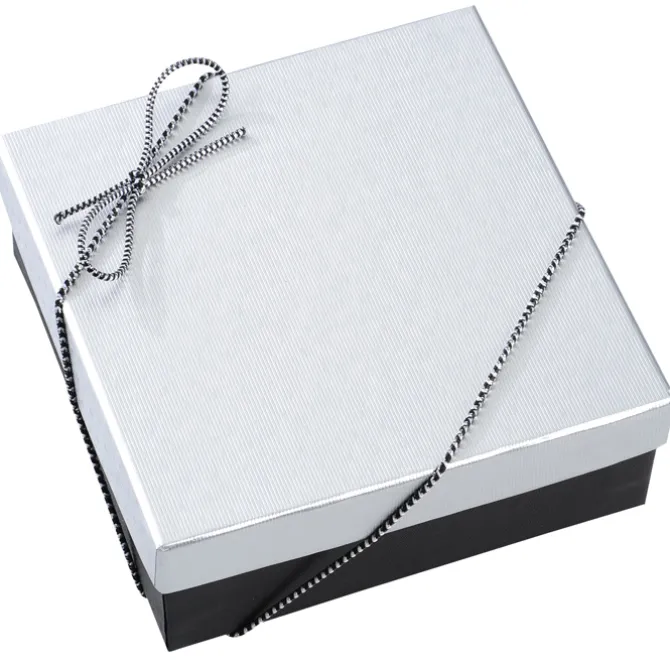Chocolate Heart Box with Confection - Silver Box