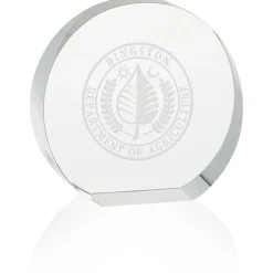 Circle Crystal Award - 6 inches
