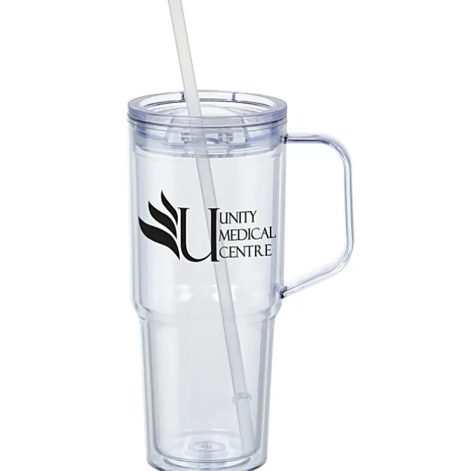 Clair Acrylic Mug with Straw - 30 oz