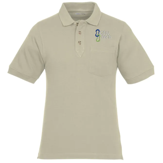 Classic Combed Cotton Pique Polo with Pocket