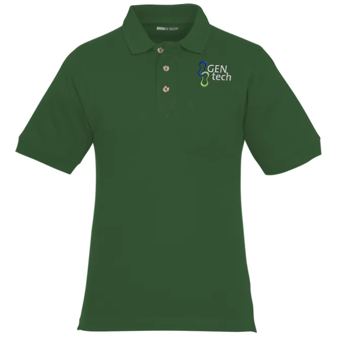 Classic Combed Cotton Pique Polo with Pocket
