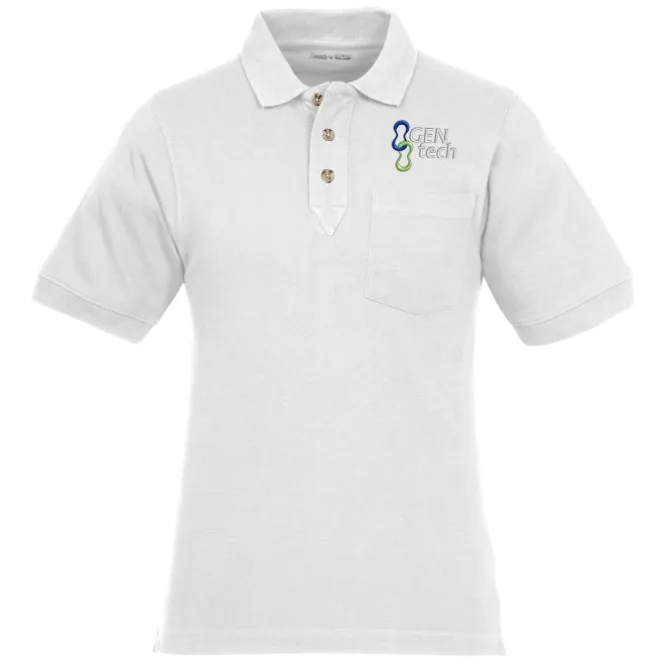 Classic Combed Cotton Pique Polo with Pocket