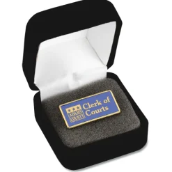 Classic Die Cast Lapel Pin - Rectangle - Gift Box