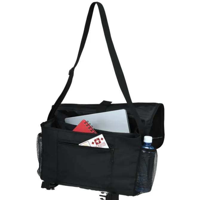 Classic Laptop Messenger Bag - Embroidered