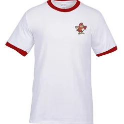 Classic Ringer T-Shirt - White - Embroidered