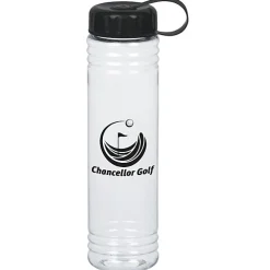 Clear Impact Adventure Bottle with Tethered Lid - 32 oz