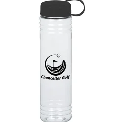 Clear Impact Adventure Bottle with Tethered Lid - 32 oz
