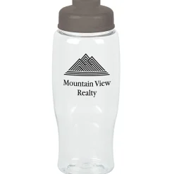 Clear Impact Comfort Grip Bottle with Flip Drink Lid - 27 oz.
