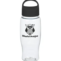 Clear Impact Comfort Grip Bottle with Oval Crest Lid - 27 oz.
