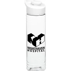 Clear Impact Halcyon Water Bottle with Flip Carry Lid - 24 oz