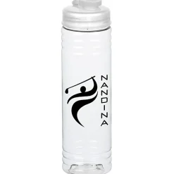 Clear Impact Halcyon Water Bottle with Flip Drink Lid - 24 oz