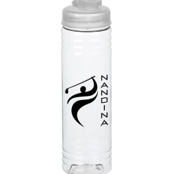Clear Impact Halcyon Water Bottle with Flip Drink Lid - 24 oz