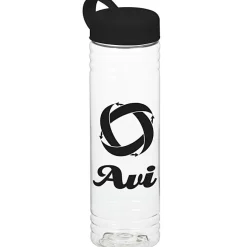 Clear Impact Halcyon Water Bottle with Tethered Lid - 24 oz