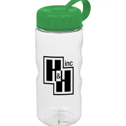 Clear Impact Mini Mountain Bottle with Tethered Lid - 22 oz