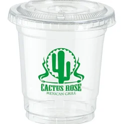 Clear Soft Plastic Cup with Lid - 8 oz