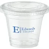 Clear Soft Plastic Cup with Lid - 9 oz