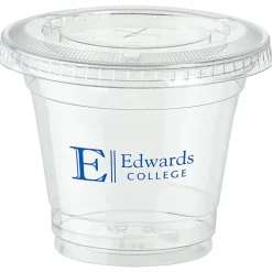 Clear Soft Plastic Cup with Lid - 9 oz