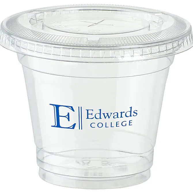 Clear Soft Plastic Cup with Lid - 9 oz