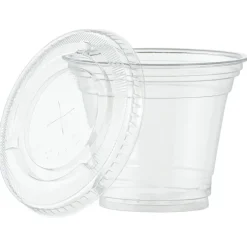 Clear Soft Plastic Cup with Lid - 9 oz