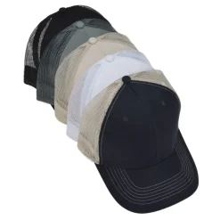 Colorblocked Twill Meshback Cap