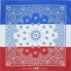 Colorblock Paisley Bandana - 22 inches x 22 inches