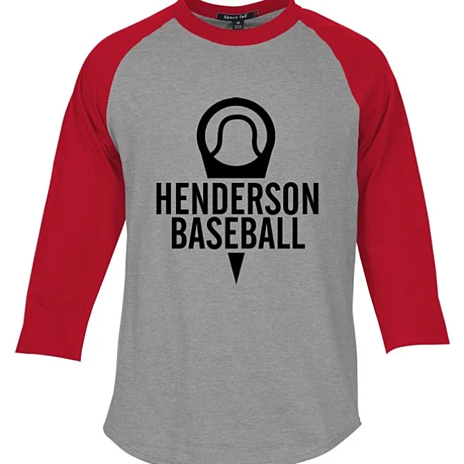 Colorblock 3/4 Sleeve Cotton Baseball T-Shirt