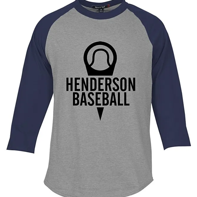 Colorblock 3/4 Sleeve Cotton Baseball T-Shirt
