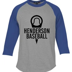 Colorblock 3/4 Sleeve Cotton Baseball T-Shirt