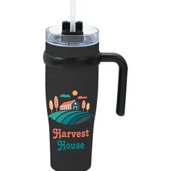 Colorful Buda Mug with Straw - 30 oz.
