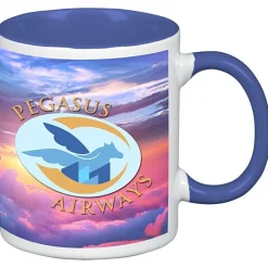 Color Handle Ceramic Mug - 11 oz - Full Color