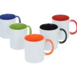 Color Handle Ceramic Mug - 11 oz - Full Color