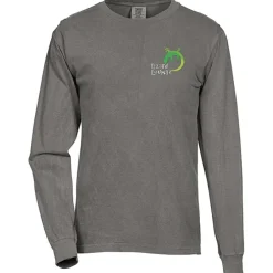 Comfort Colors Garment-Dyed 6.1-oz LS T-Shirt - Embroidered