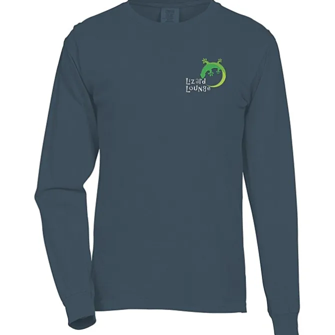 Comfort Colors Garment-Dyed 6.1-oz LS T-Shirt - Embroidered