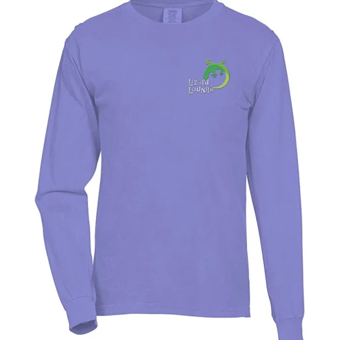 Comfort Colors Garment-Dyed 6.1-oz LS T-Shirt - Embroidered