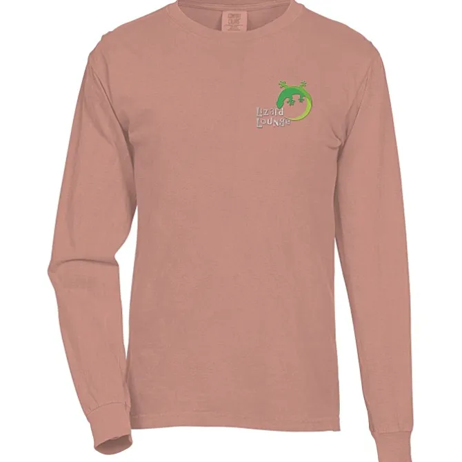 Comfort Colors Garment-Dyed 6.1-oz LS T-Shirt - Embroidered