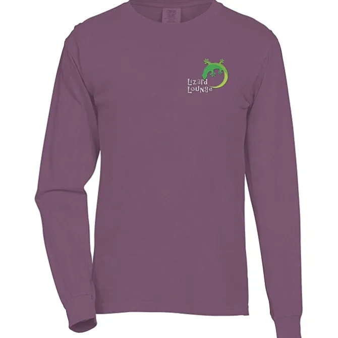 Comfort Colors Garment-Dyed 6.1-oz LS T-Shirt - Embroidered