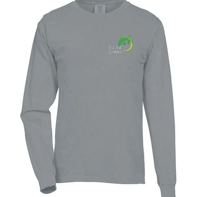 Comfort Colors Garment-Dyed 6.1-oz LS T-Shirt - Embroidered