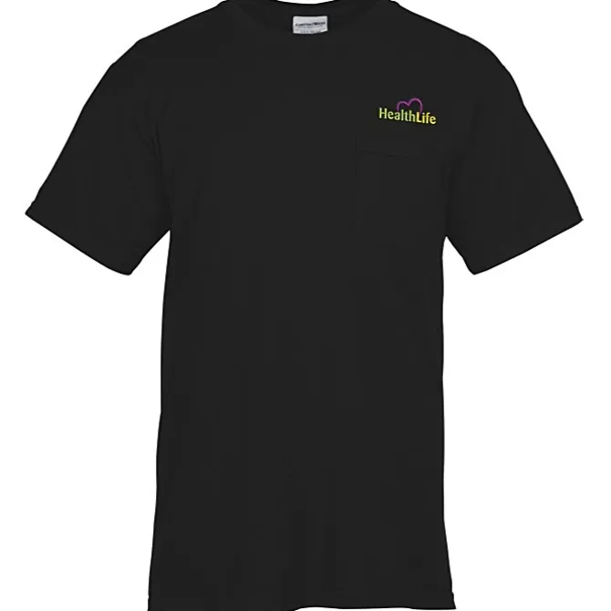 ComfortWash Garment-Dyed Pocket Tee - Embroidered