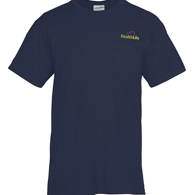 ComfortWash Garment-Dyed Pocket Tee - Embroidered