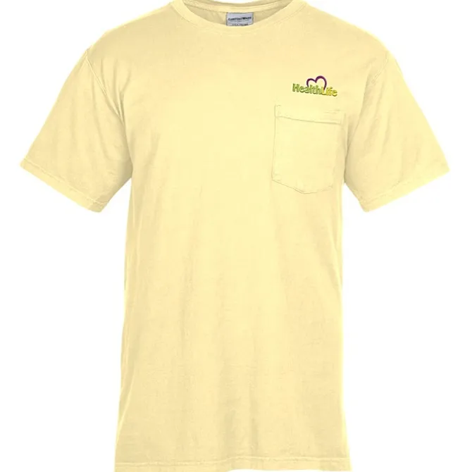 ComfortWash Garment-Dyed Pocket Tee - Embroidered