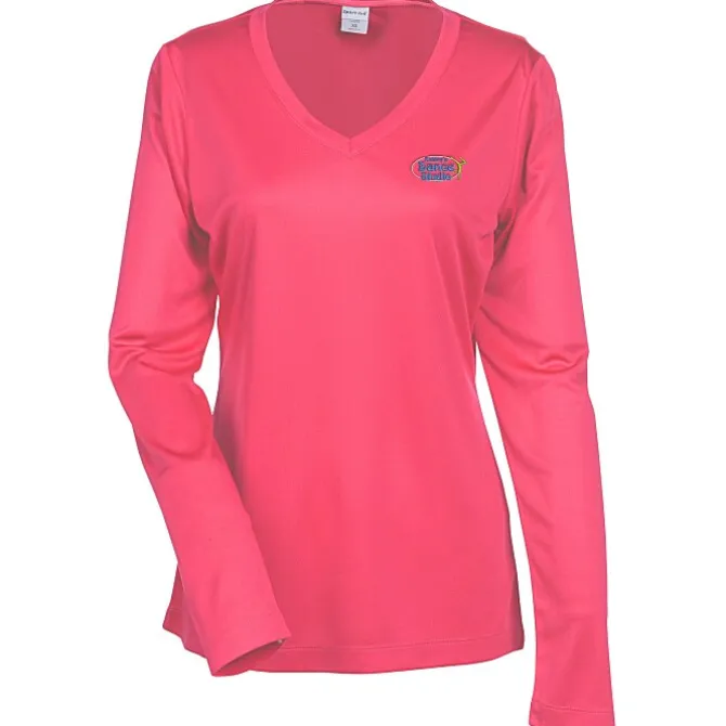 Contender Athletic LS V-Neck T-Shirt - Ladies' - Embroidered