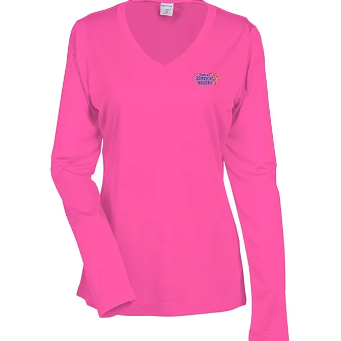 Contender Athletic LS V-Neck T-Shirt - Ladies' - Embroidered