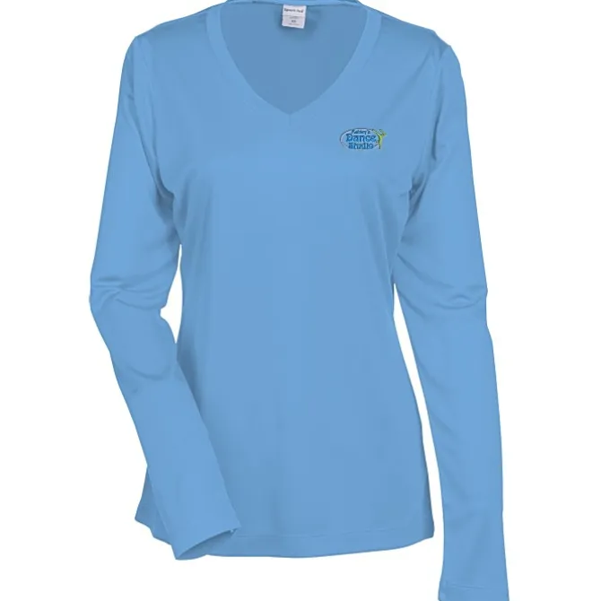 Contender Athletic LS V-Neck T-Shirt - Ladies' - Embroidered
